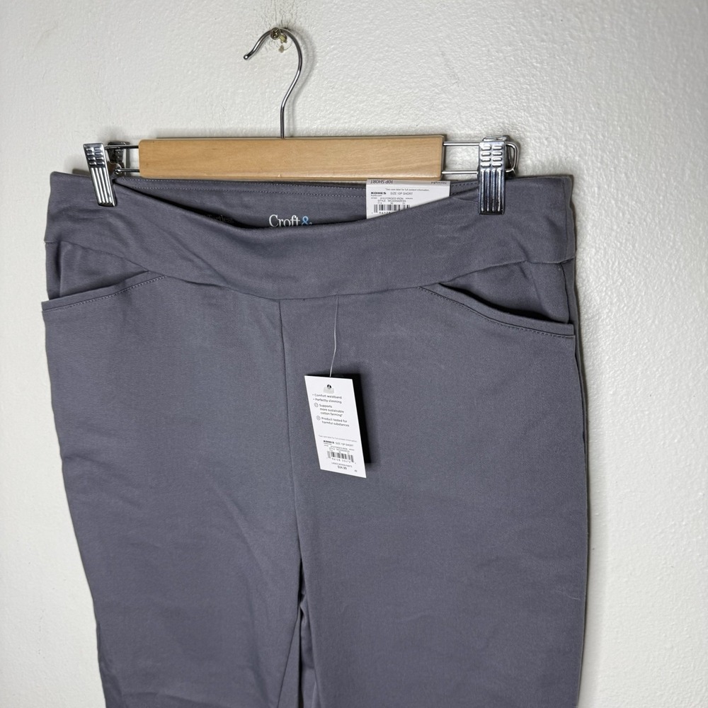 New Croft And Barrow The Effortless Stretch Mid Rise Straight Pants Women's 10P - Picture 2 of 9